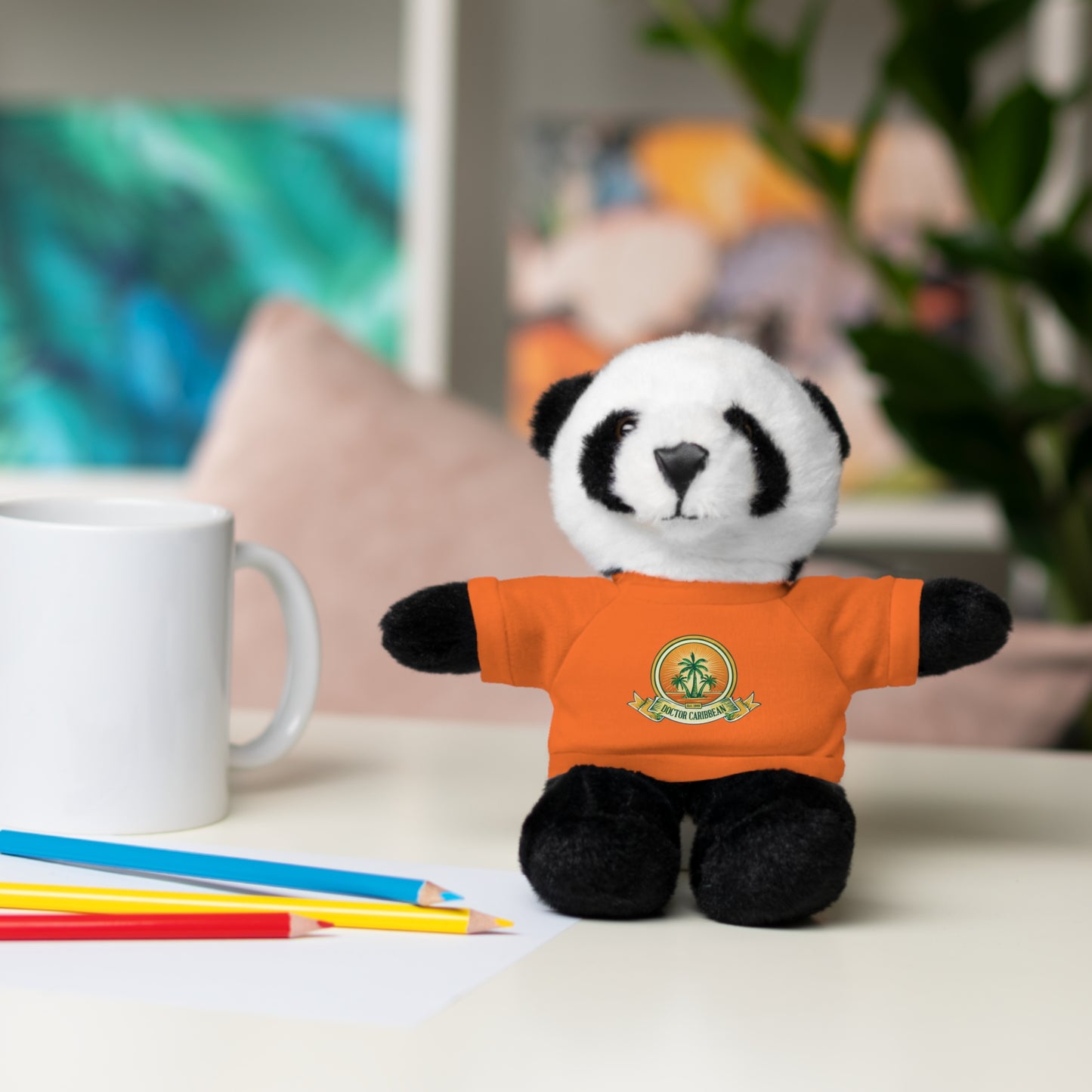 Stuffed Animal with T-Shirt: Cute Gift for Kids, Birthday Present, Plush Toy, Personalized Keepsake, Unique Home Decor