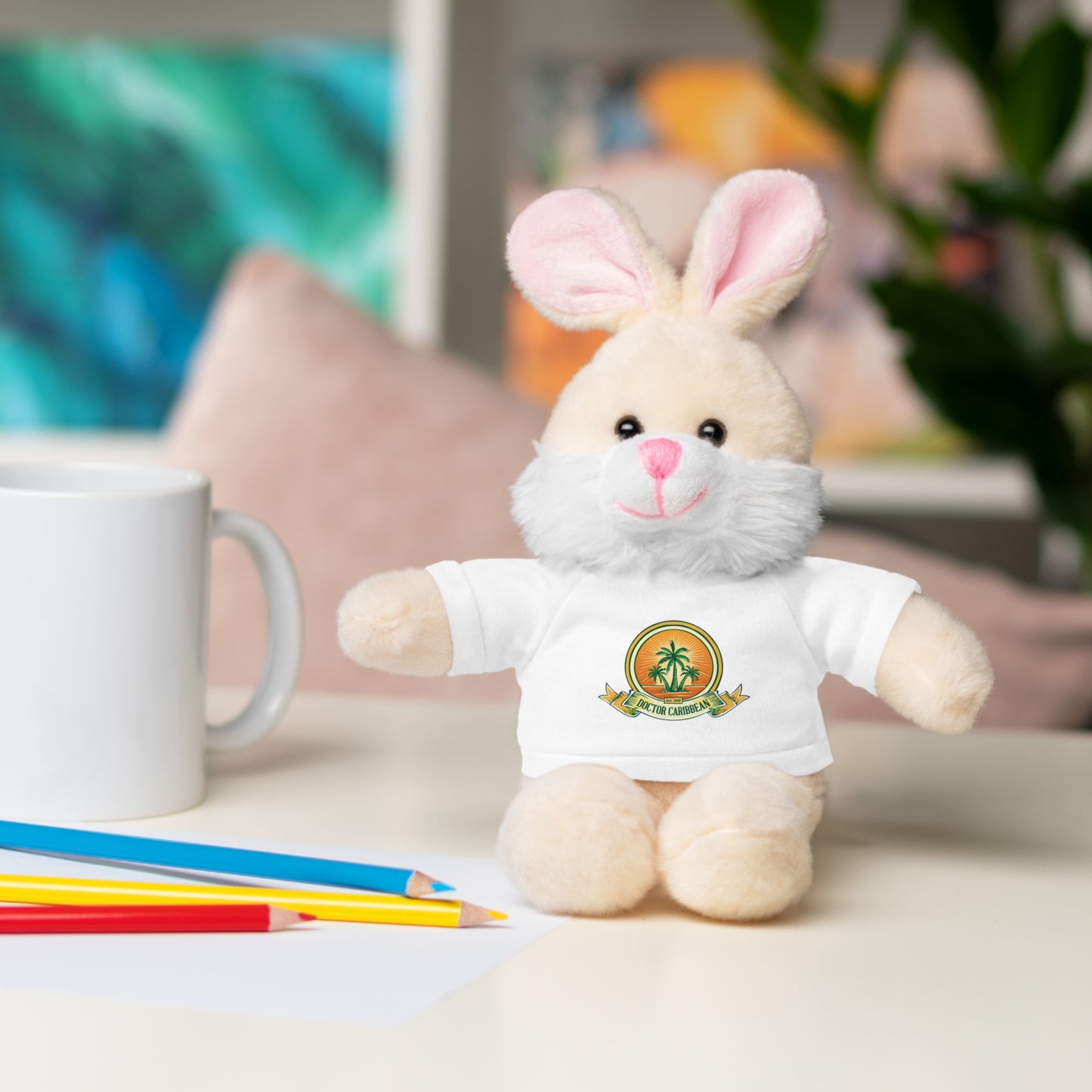 Stuffed Animal with T-Shirt: Cute Gift for Kids, Birthday Present, Plush Toy, Personalized Keepsake, Unique Home Decor