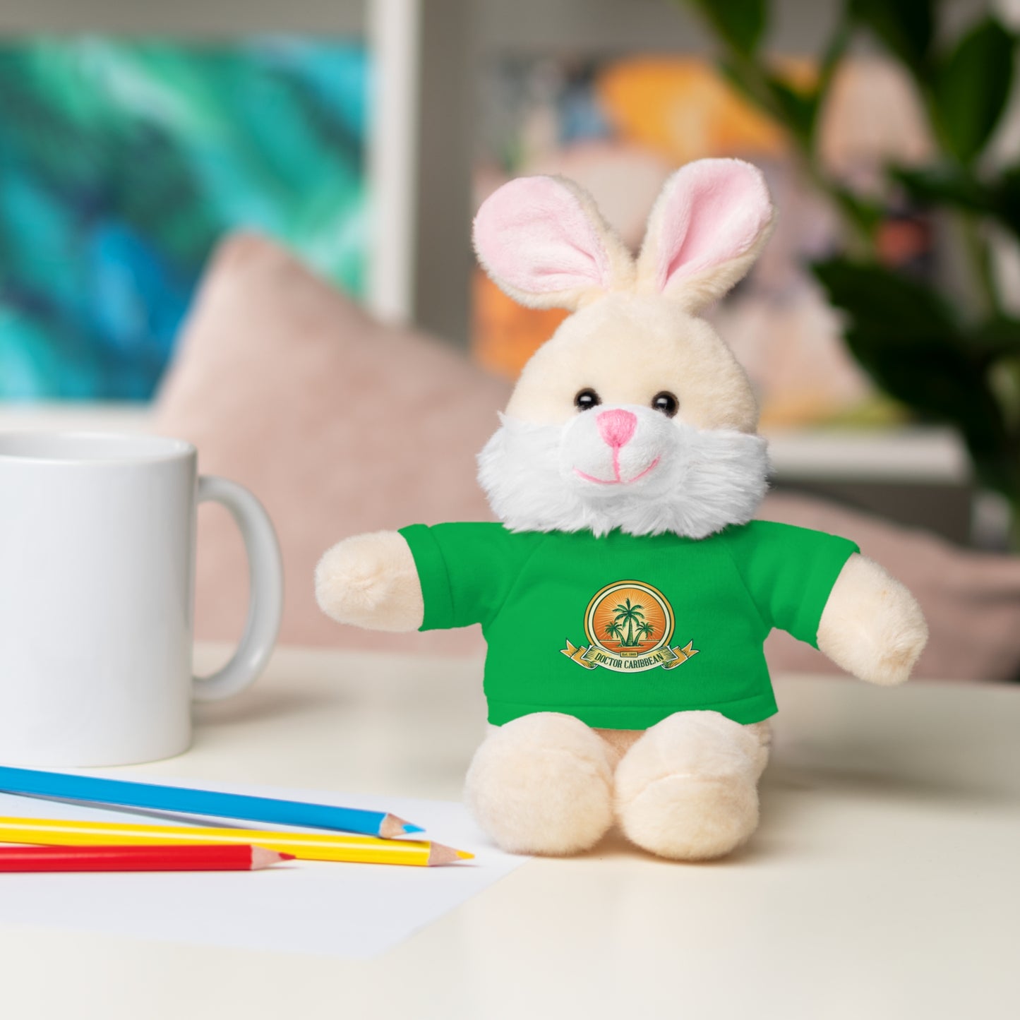 Stuffed Animal with T-Shirt: Cute Gift for Kids, Birthday Present, Plush Toy, Personalized Keepsake, Unique Home Decor