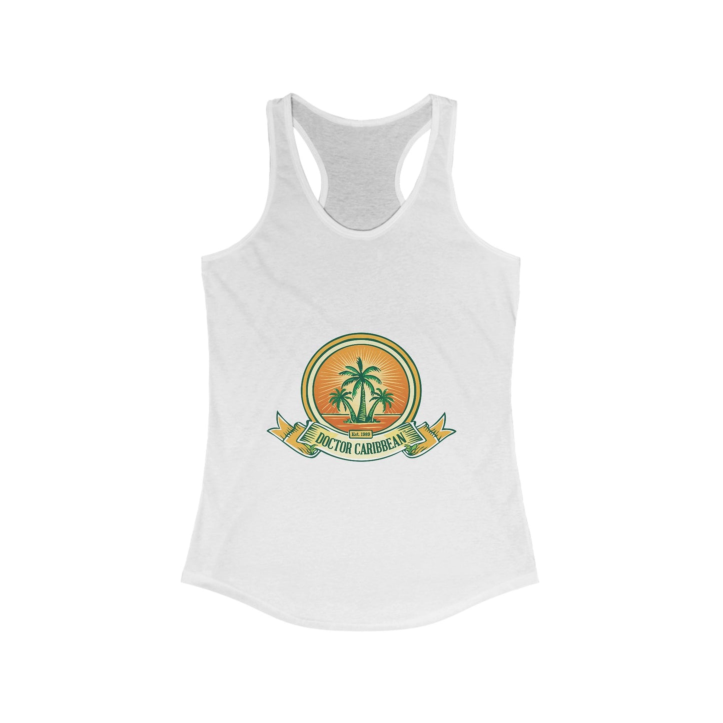 Tropical Paradise Racerback Tank for Women - Perfect for Summer & Vacations