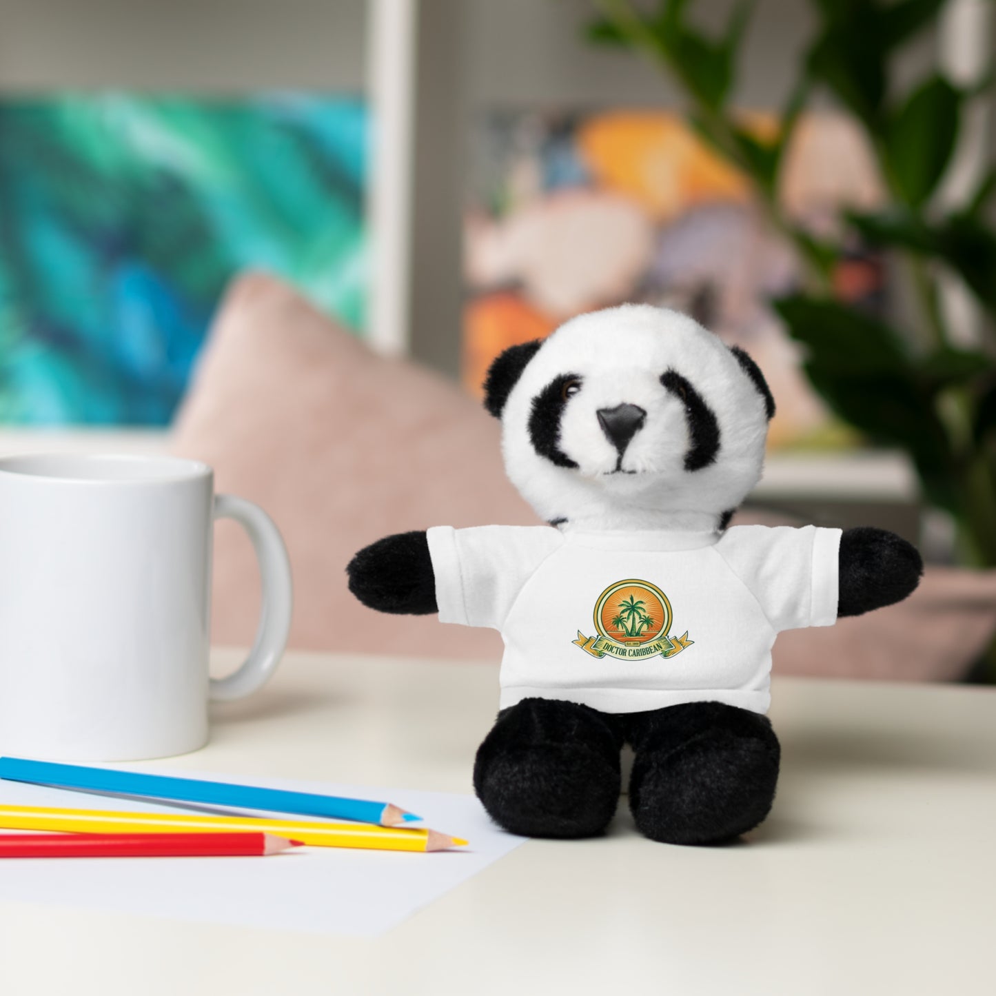 Stuffed Animal with T-Shirt: Cute Gift for Kids, Birthday Present, Plush Toy, Personalized Keepsake, Unique Home Decor