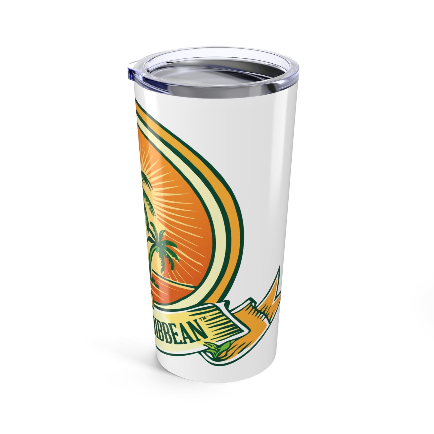 Tumbler 20oz - Tropical Paradise Travel Mug with Palm Trees, Perfect for Beach Lovers & Adventure Seekers