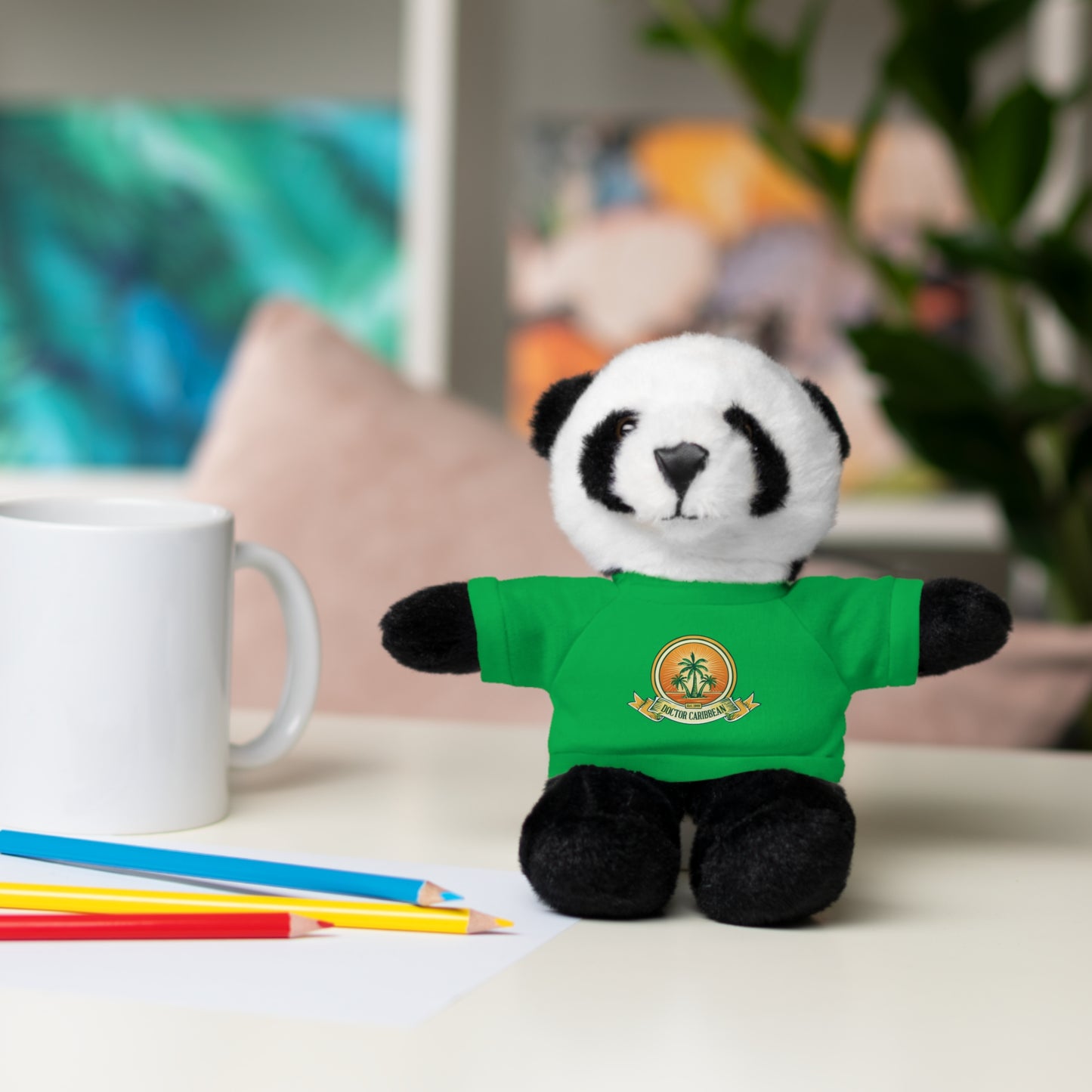 Stuffed Animal with T-Shirt: Cute Gift for Kids, Birthday Present, Plush Toy, Personalized Keepsake, Unique Home Decor