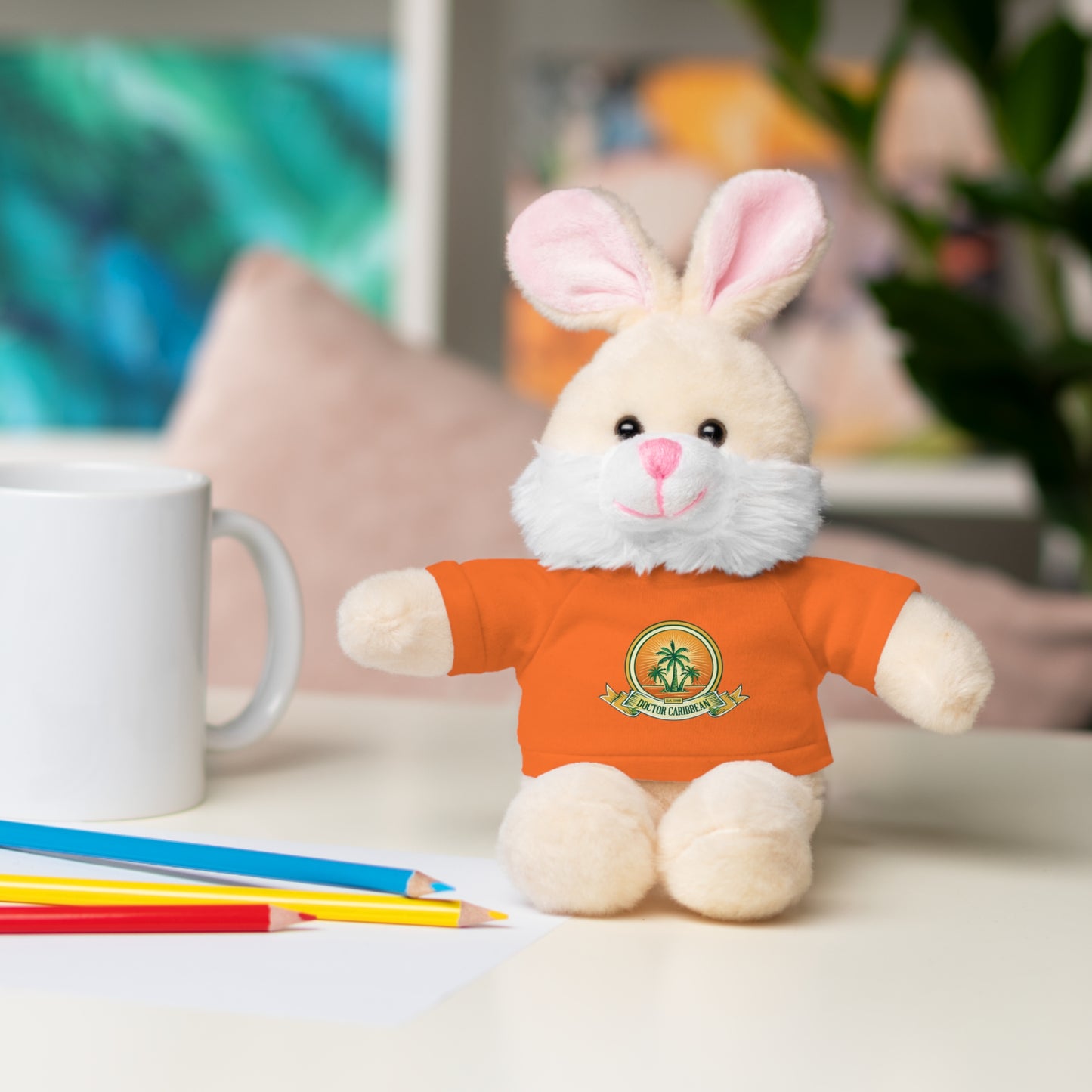 Stuffed Animal with T-Shirt: Cute Gift for Kids, Birthday Present, Plush Toy, Personalized Keepsake, Unique Home Decor