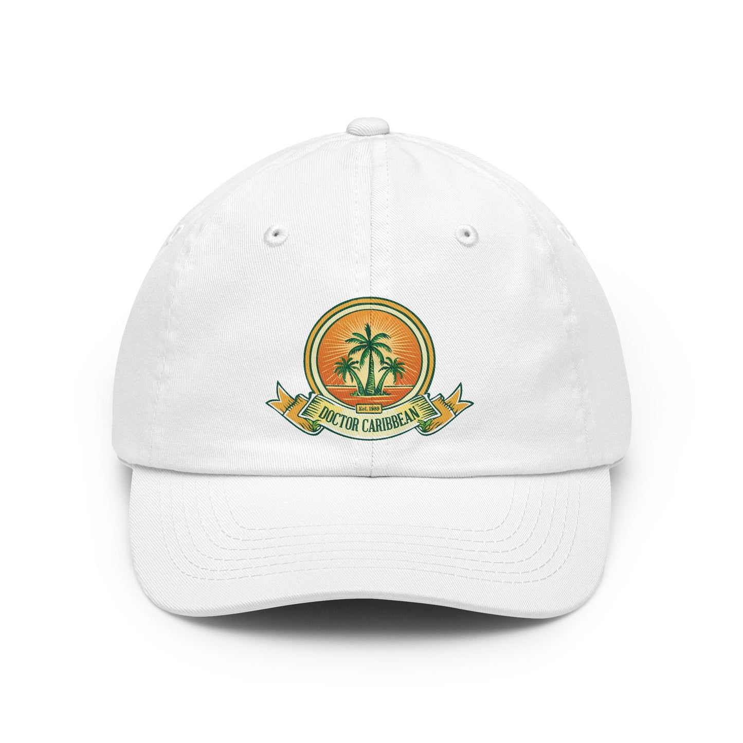 Classic Beach Ball Cap — Palm Trees Caribbean Vibe Embroidered Cap