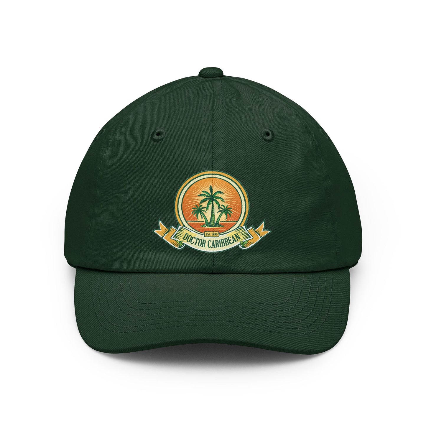 Classic Beach Ball Cap — Palm Trees Caribbean Vibe Embroidered Cap