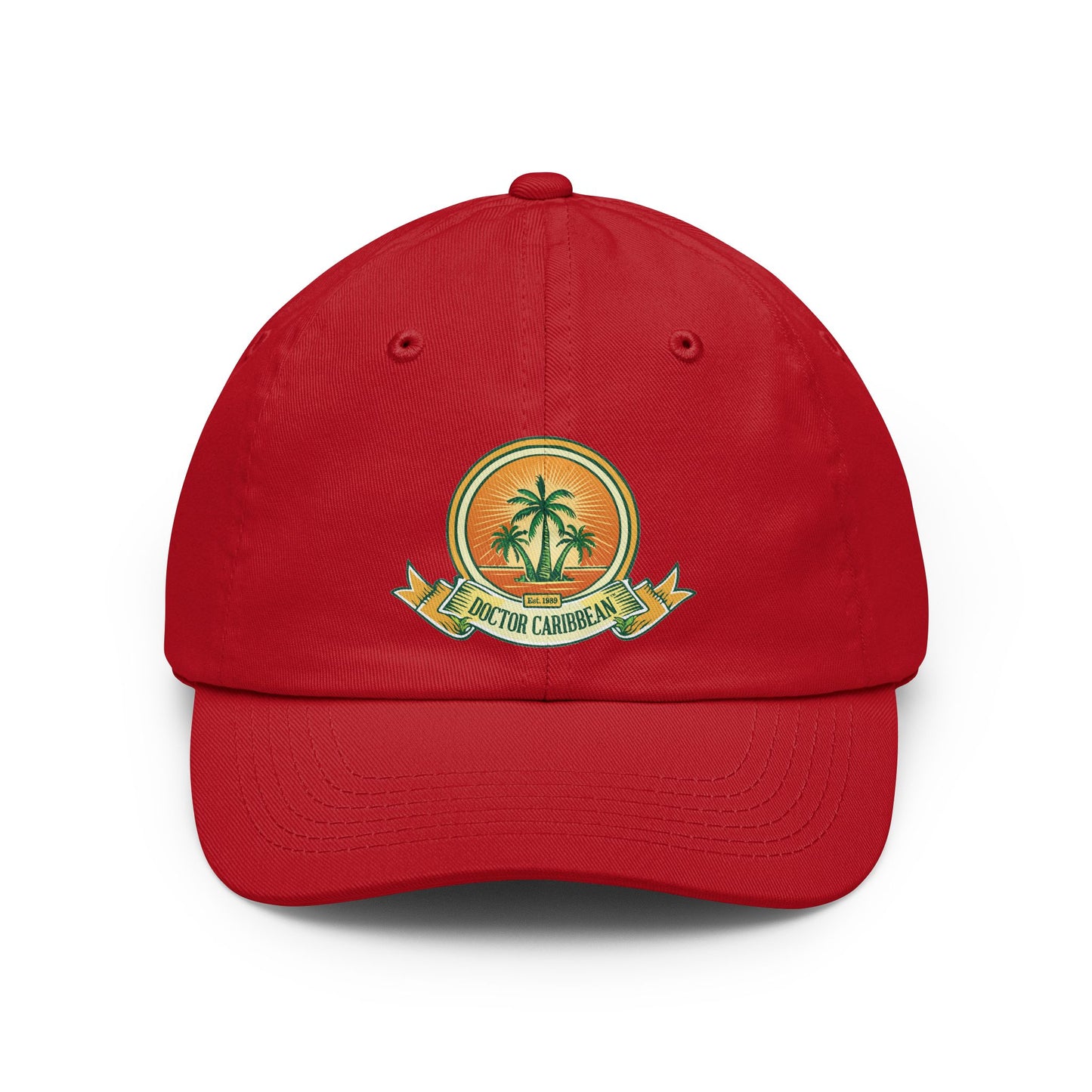 Classic Beach Ball Cap — Palm Trees Caribbean Vibe Embroidered Cap